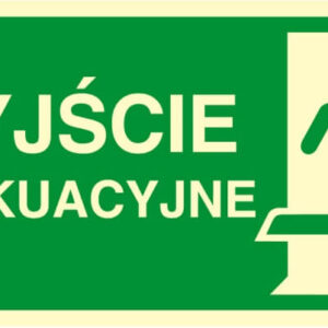 ZNAK EWAKUACYJNY - KIERUNEK DO WYJŚCIA EWAKUACYJNEGO - W PRAWO - AC 101 CE PS