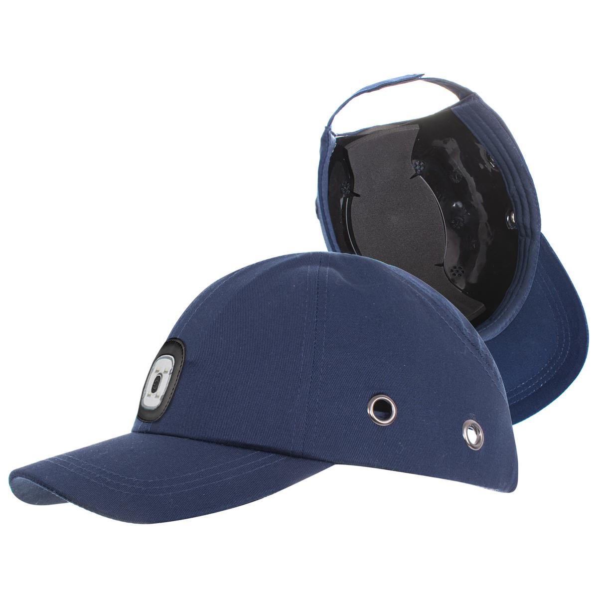 CZAPKA OCHRONNA BUMPCAP LED GRANATOWA