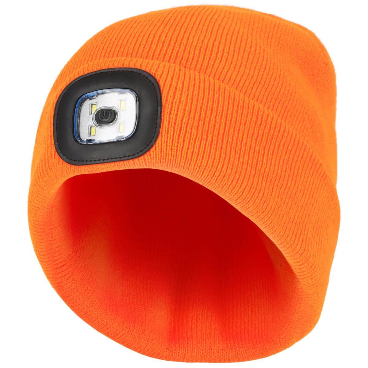CZAPKA ZIMOWA AKRYLOWA DZIANA LED ORANGE - obrazek 2