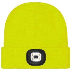 CZAPKA ZIMOWA AKRYLOWA DZIANA LED YELLOW