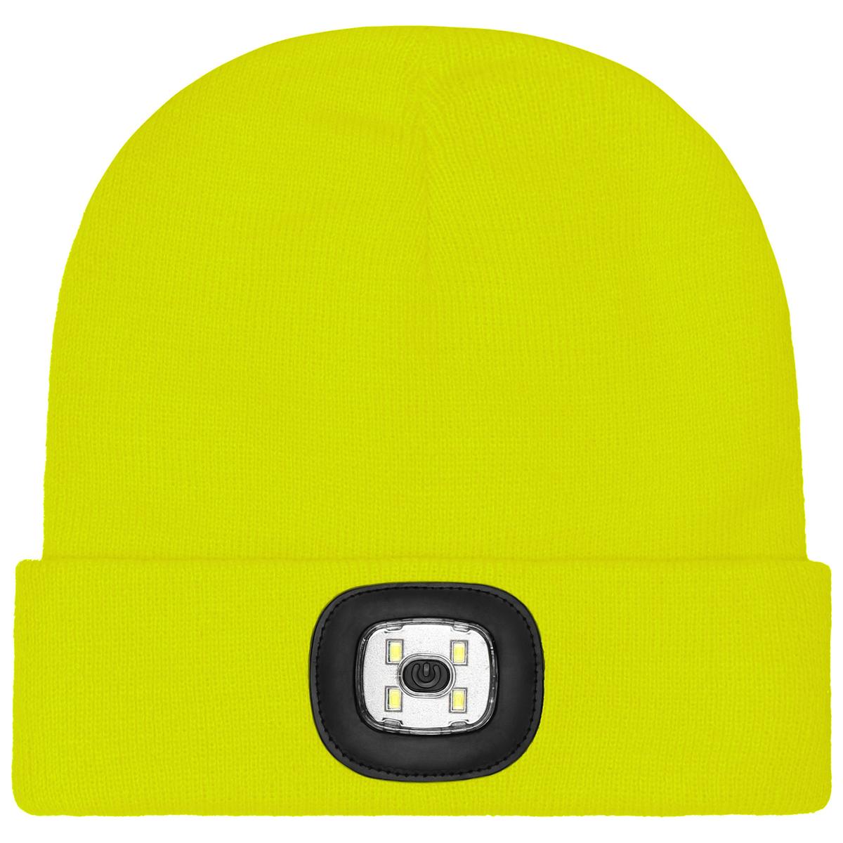 CZAPKA ZIMOWA AKRYLOWA DZIANA LED YELLOW
