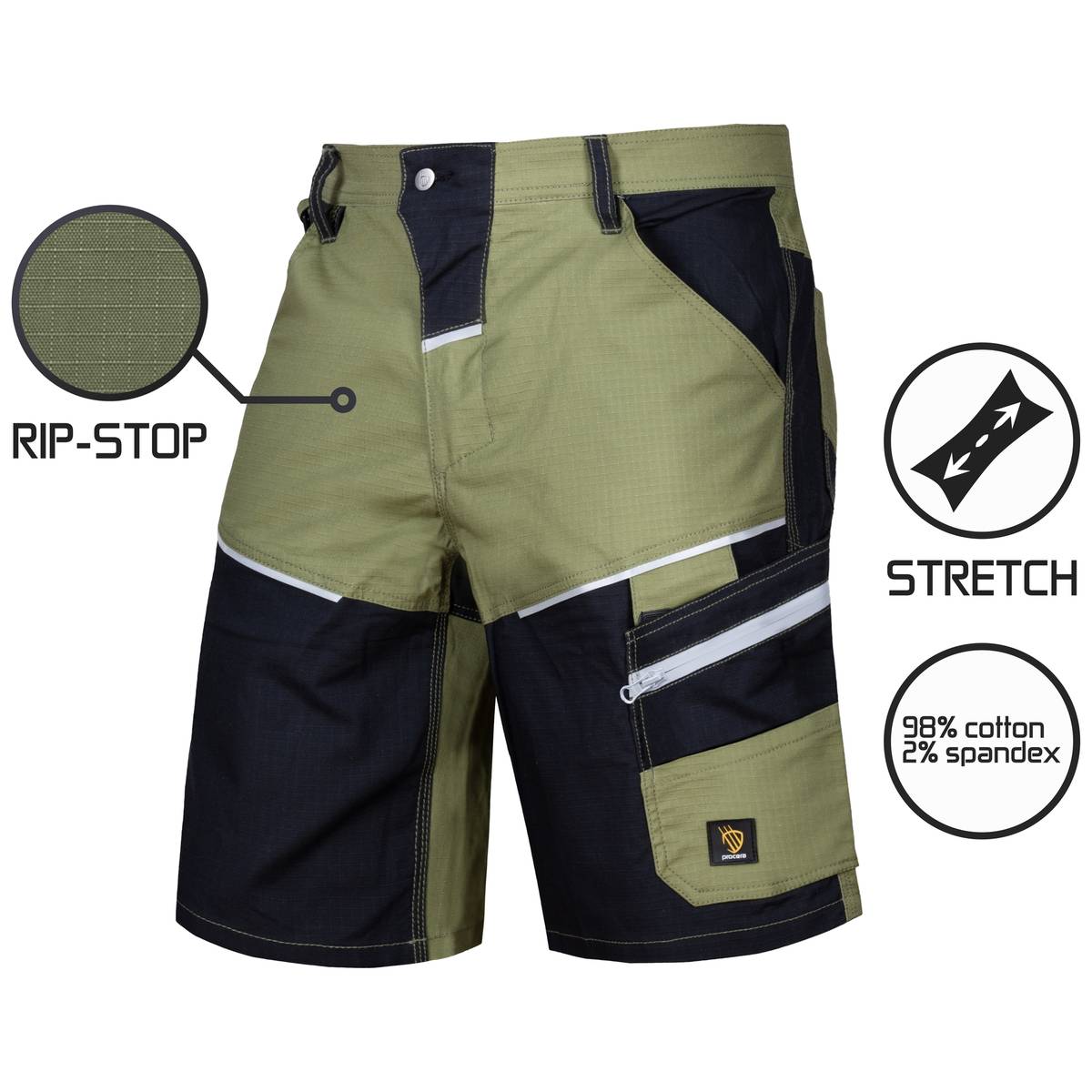 SPODNIE KRÓTKIE LANDER SPANDEX GREEN