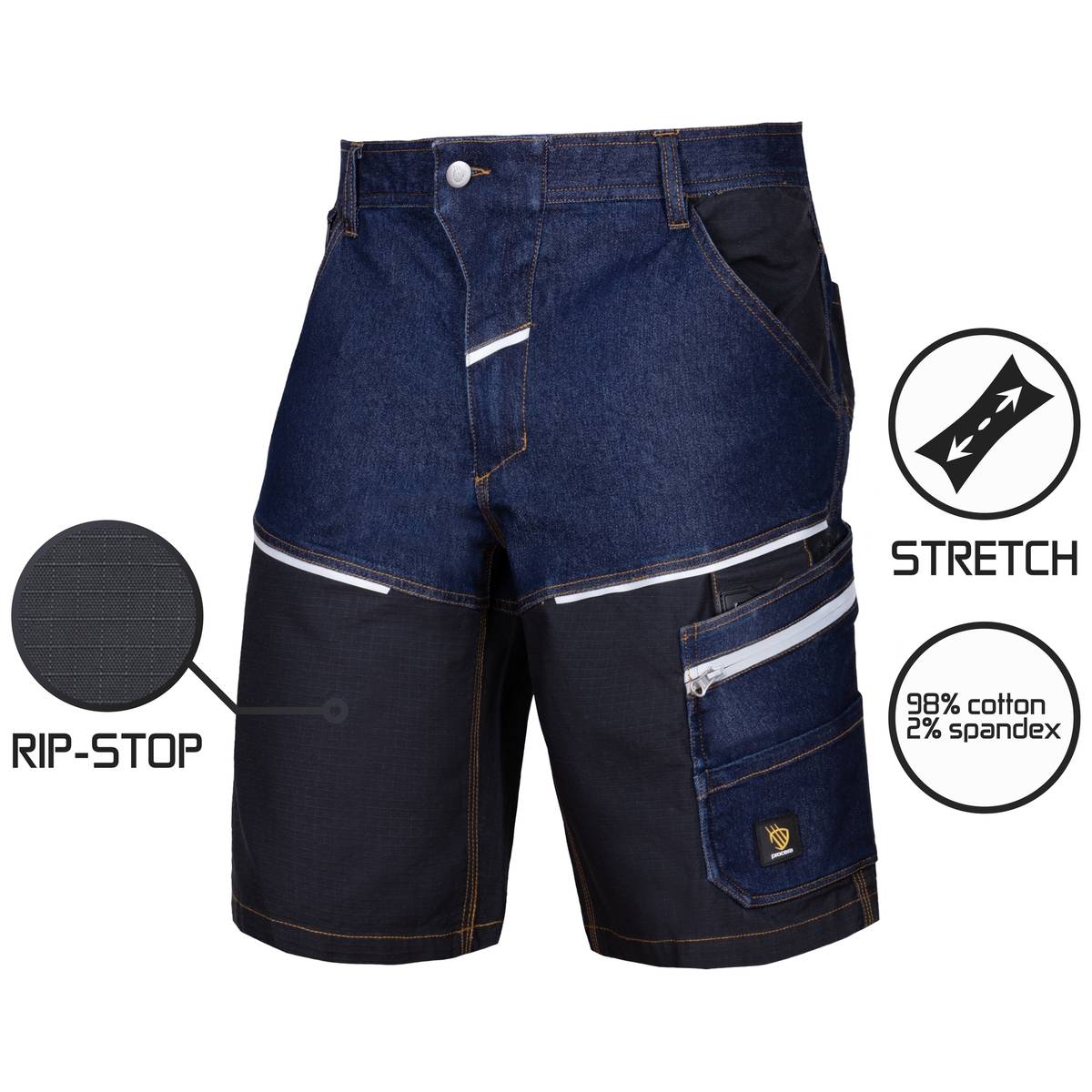 SPODNIE KRÓTKIE LANDER SPANDEX JEANS - obrazek 3