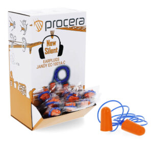 ZATYCZKI DO USZU NA SZNURKU NEW SILENT EARPLUGS EC-1001A-C - 1 OPAKOWANIE