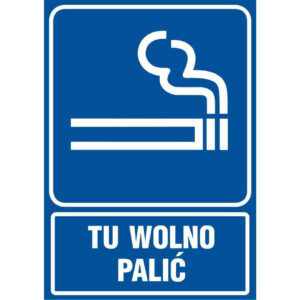 ZNAK - TU WOLNO PALIĆ - RB 025 BK PN