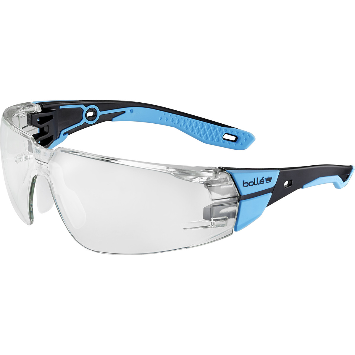 OKULARY OCHRONNE BOLLE RUSH 2.0 (PRZEZROCZYSTE) BLACK/BLUE - obrazek 2