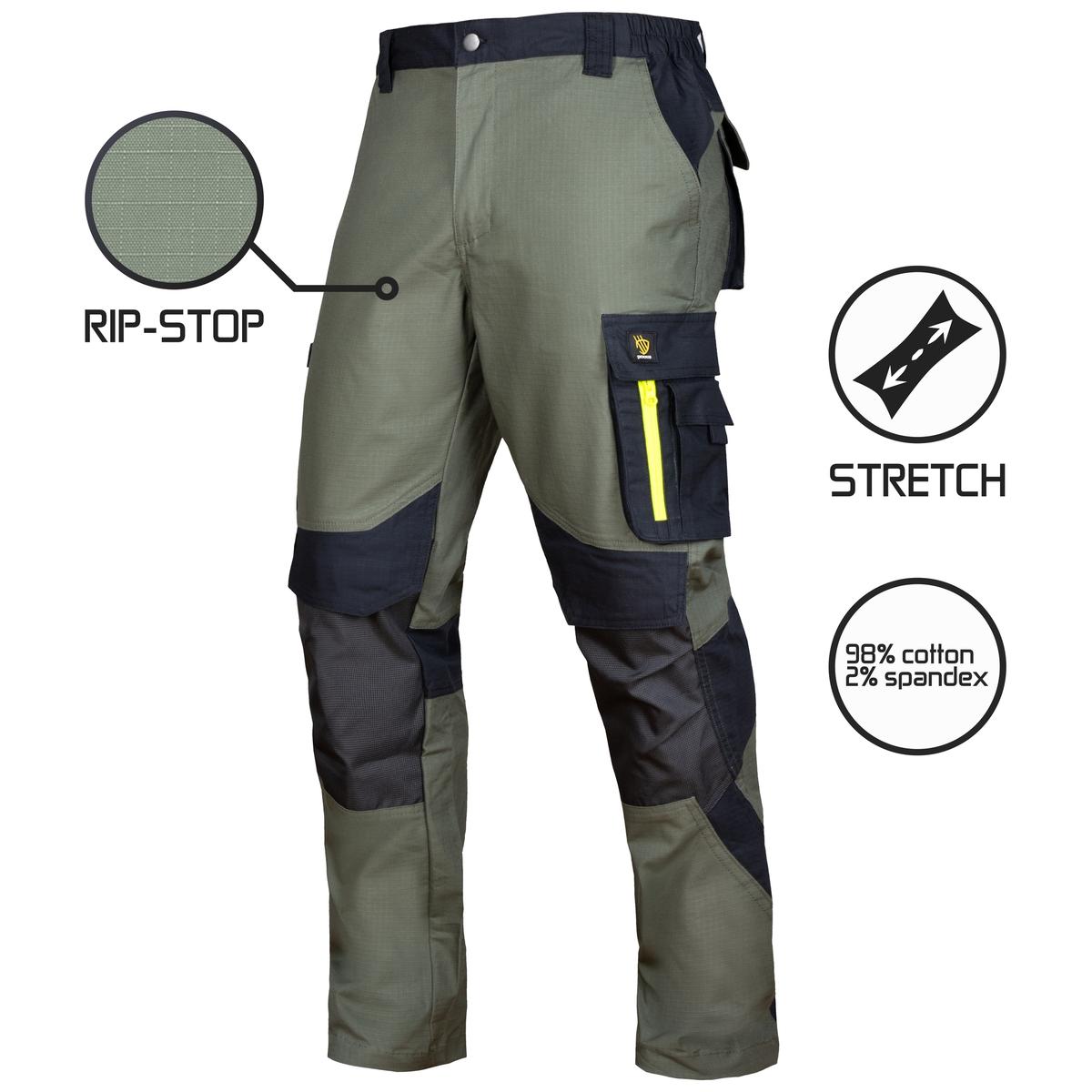 SPODNIE DO PASA ULTRATECH RIP-STOP STRETCH GREEN - obrazek 3