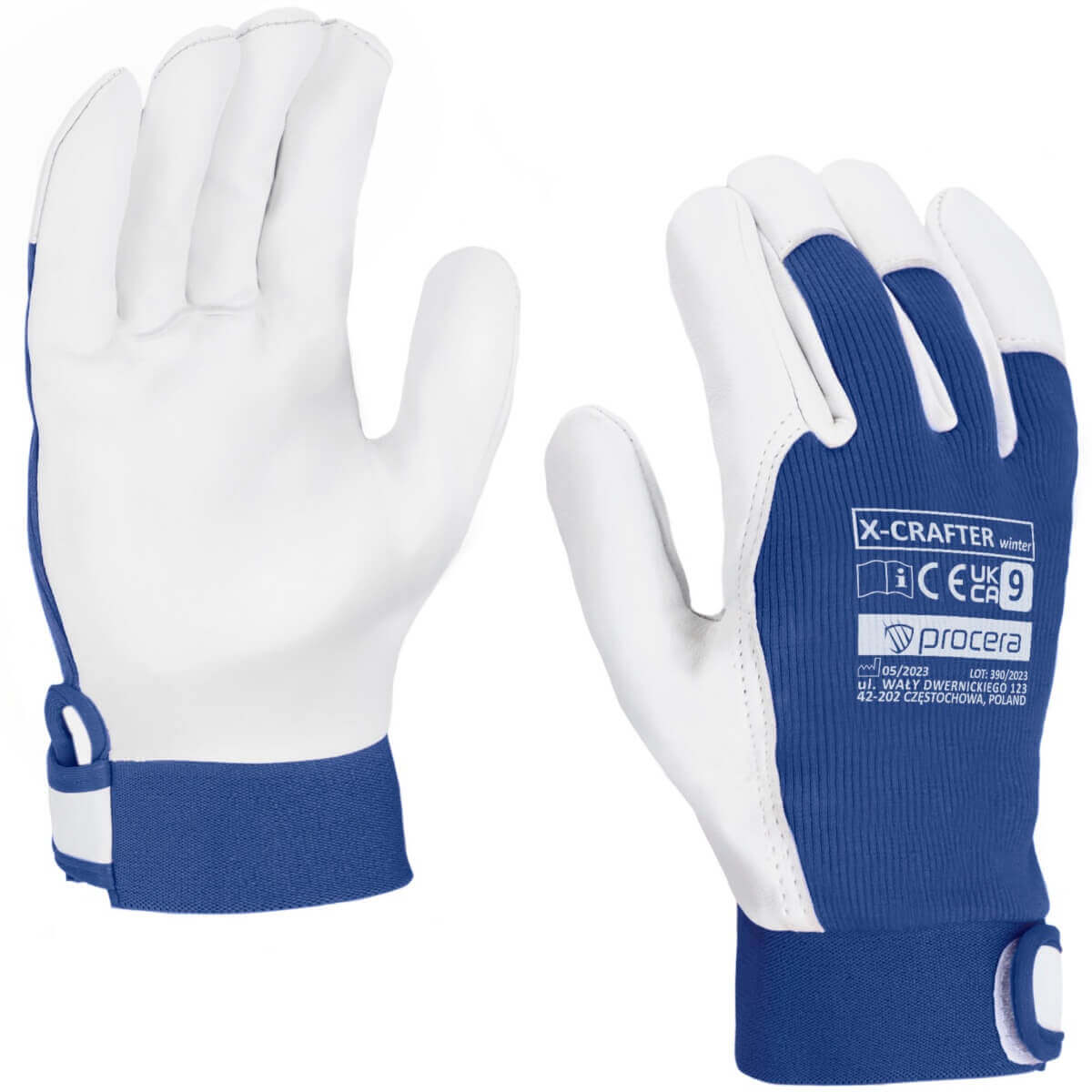 RĘKAWICE OCHRONNE OCIEPLANE WZMOCNIONE KOZIĄ SKÓRĄ X-CRAFTER WINTER