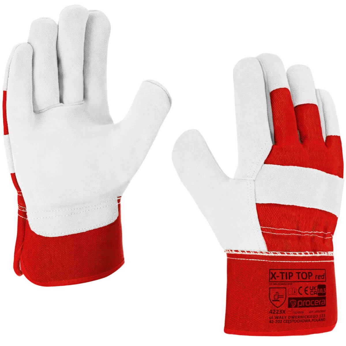 RĘKAWICA OCHRONNA X-TIP TOP RED ROZM. 10.5 PROMOCJA KARTON!