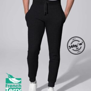 SW PANTS CUFF FRENCH TERRY 240 BK