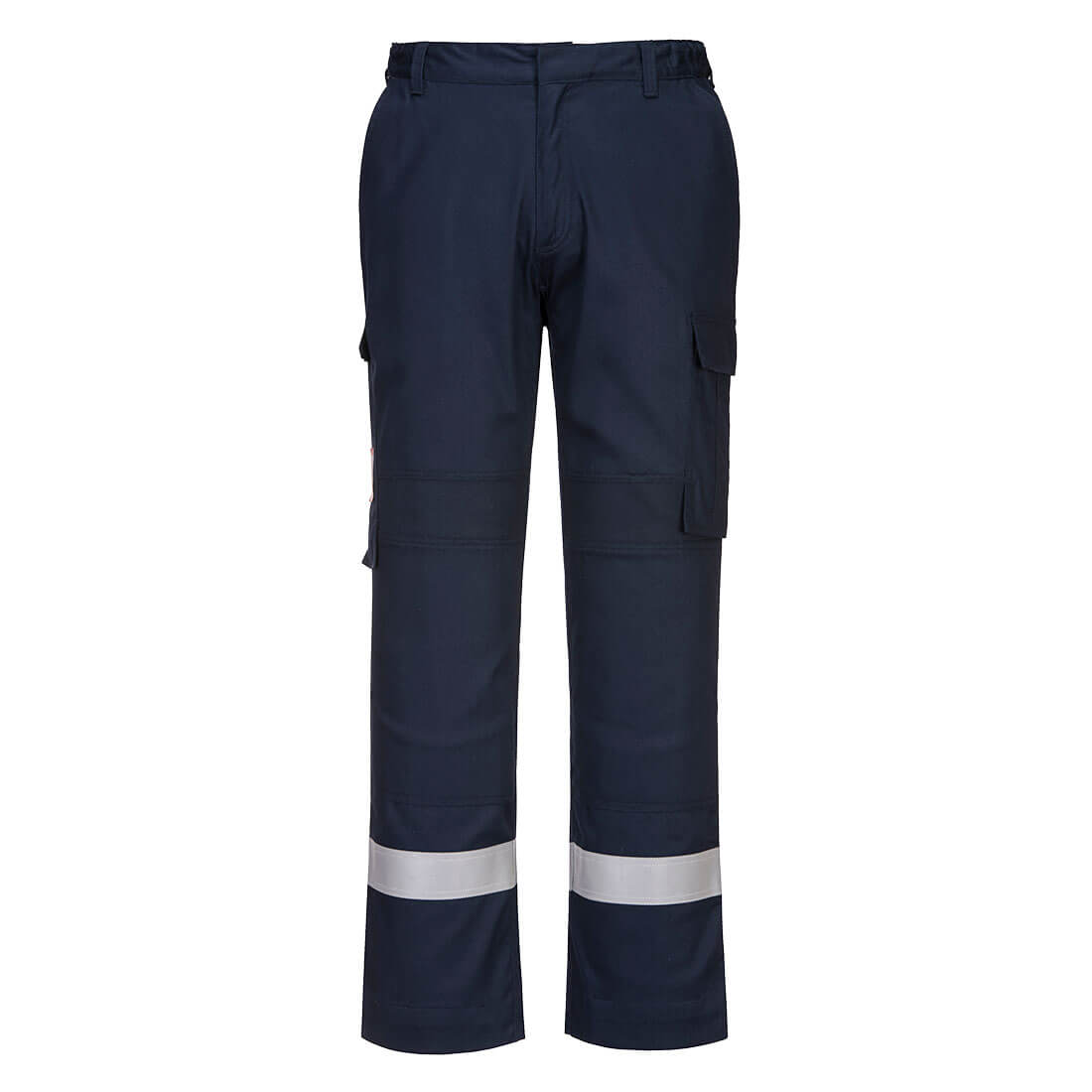 Lekkie spodnie trudnopalne z panelami Stretch