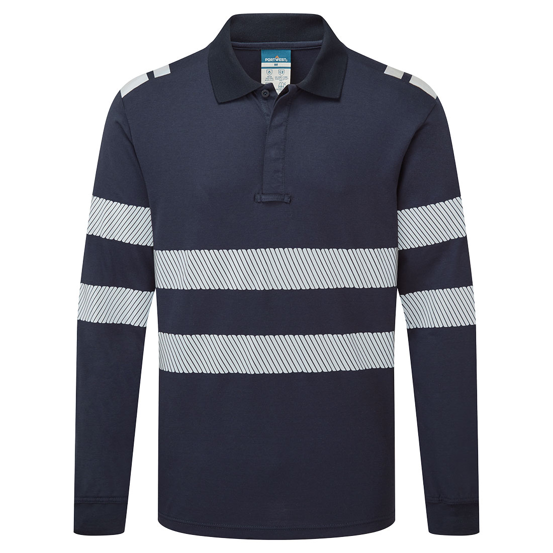 Koszulka trudnopalna Polo z długim rękawem PW3 Modaflame Knit - obrazek 2