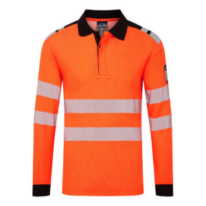 Koszulka polo z długim rękawem PW3 Modaflame Knit HVO FR