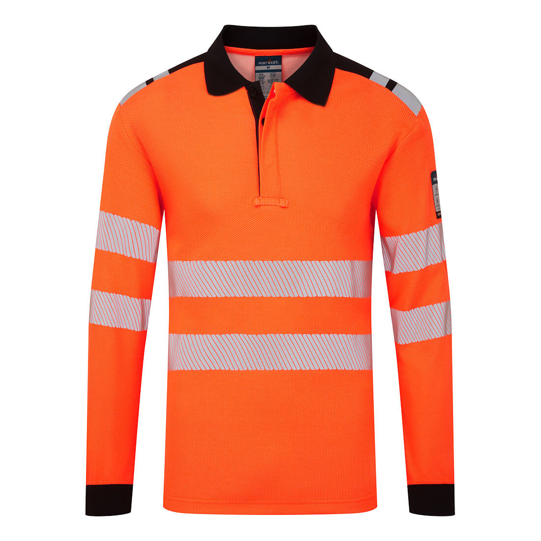 Koszulka polo z długim rękawem PW3 Modaflame Knit HVO FR