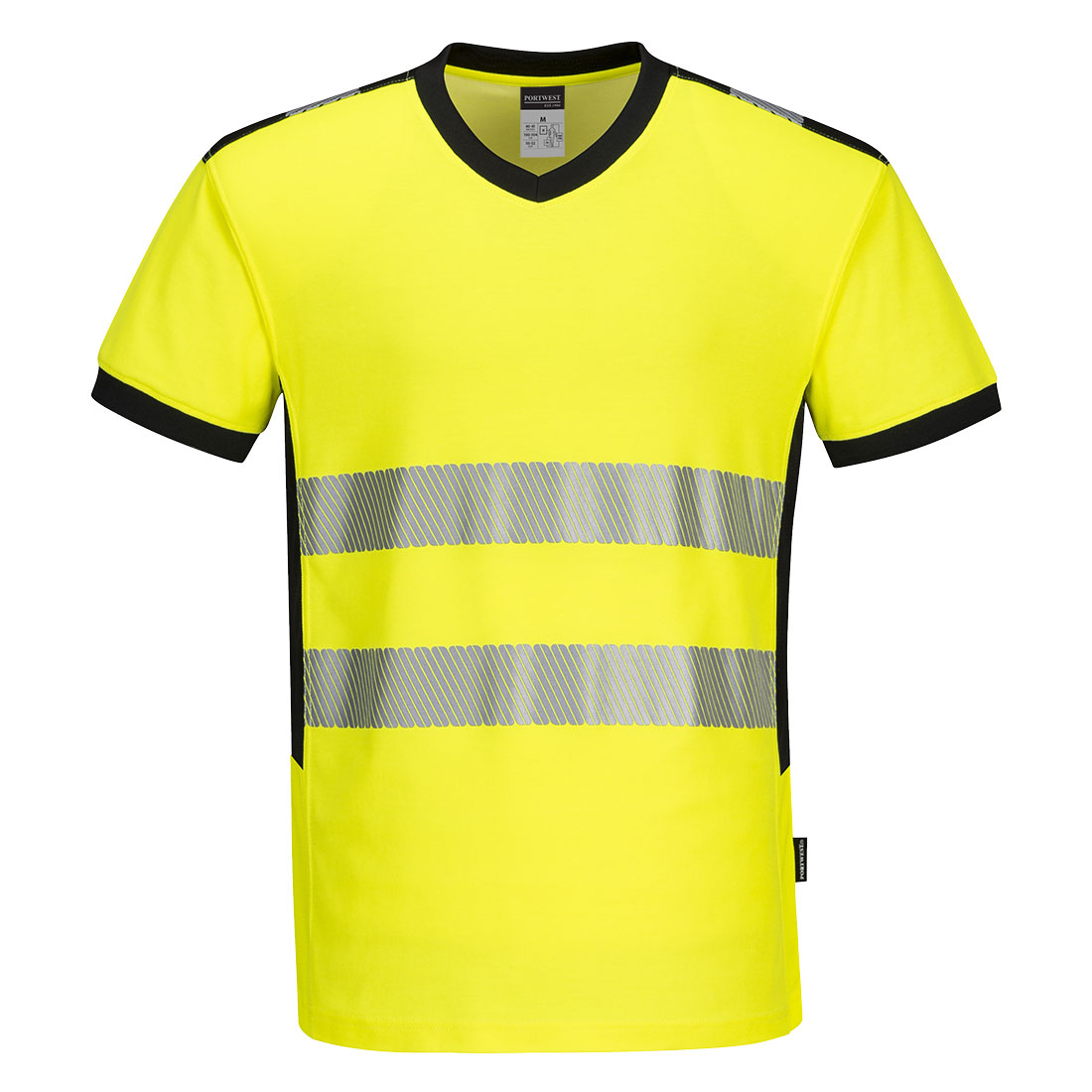 T-shirt ostrzegawczy PW3 z dekoltem w szpic - obrazek 2