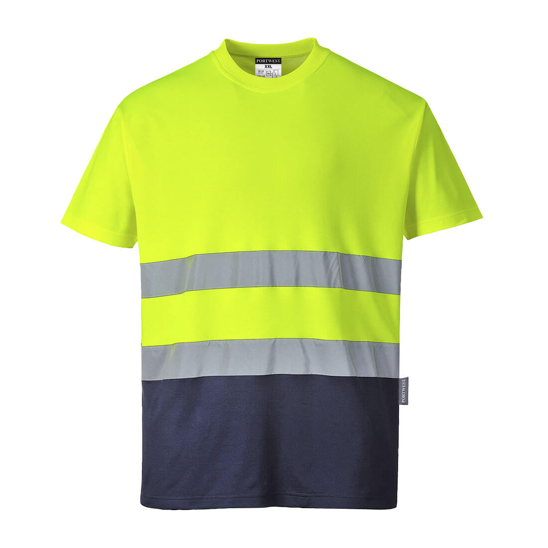 T-shirt dwukolorowy ostrzegawczy Cotton Comfort - obrazek 2