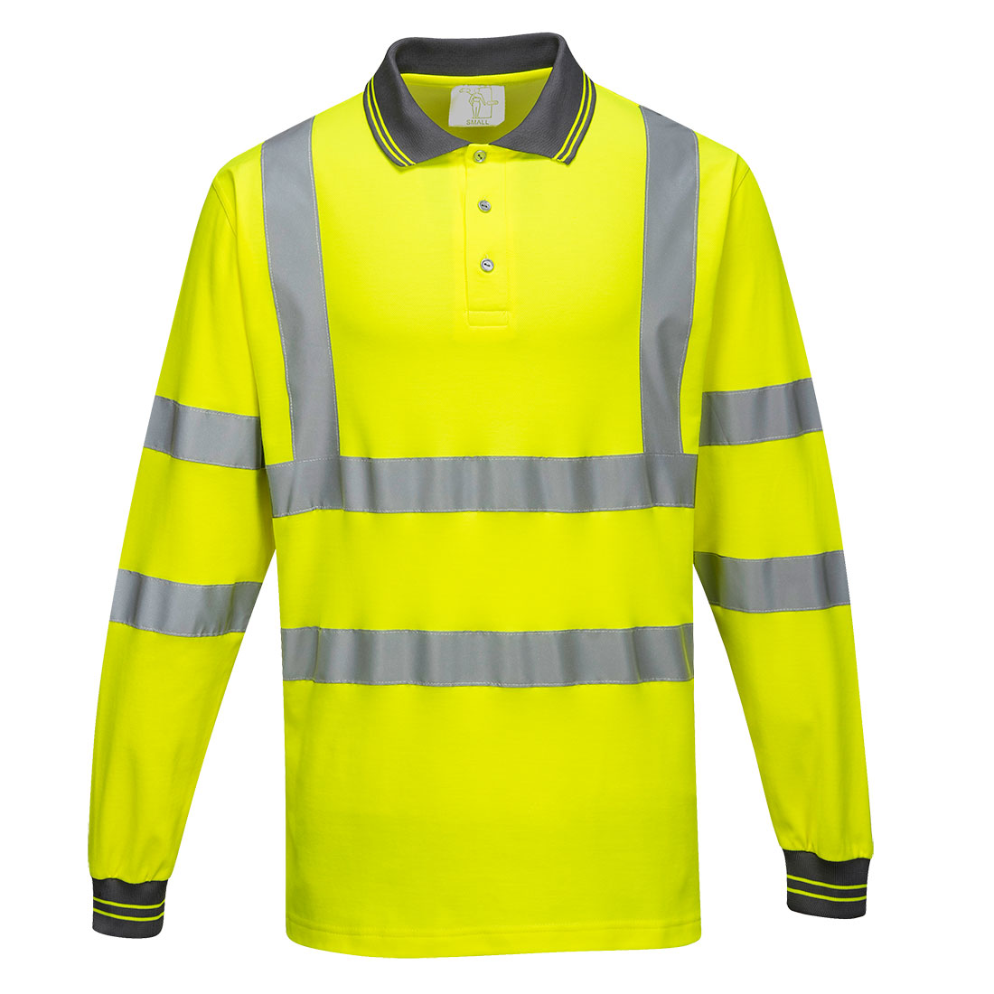 Koszulka polo ostrzegawcza Cotton Comfort z długimi rękawami - obrazek 2