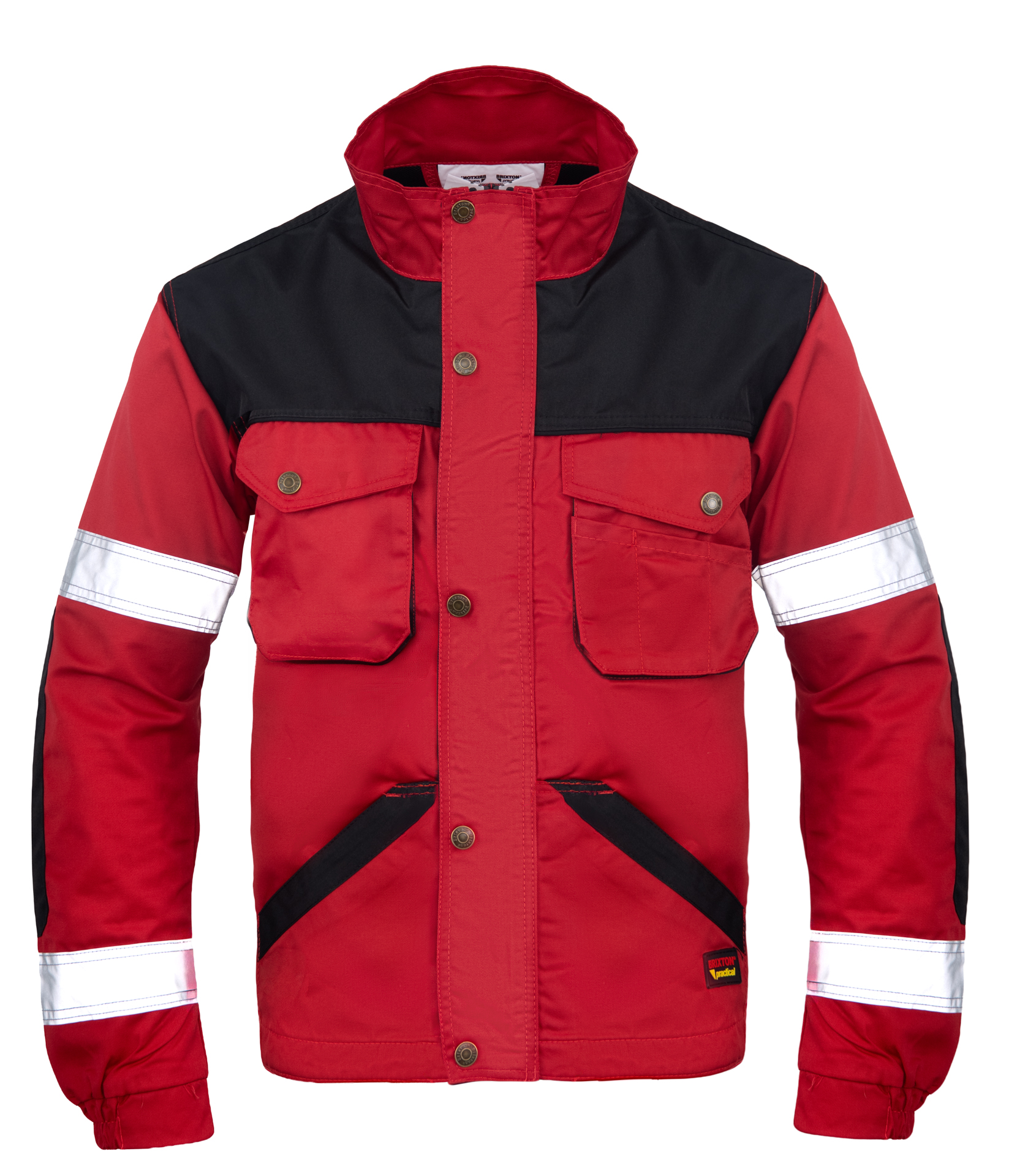 BRIXTON PRACTICAL BLUZA CZERWIEŃ ODBLASK (4003)
